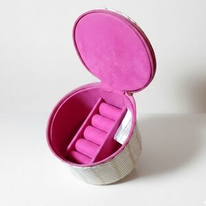 Jewelry Box 4.5" Zipper Storage Travel Jewel Case Rings Necklace Bangle Bracelet